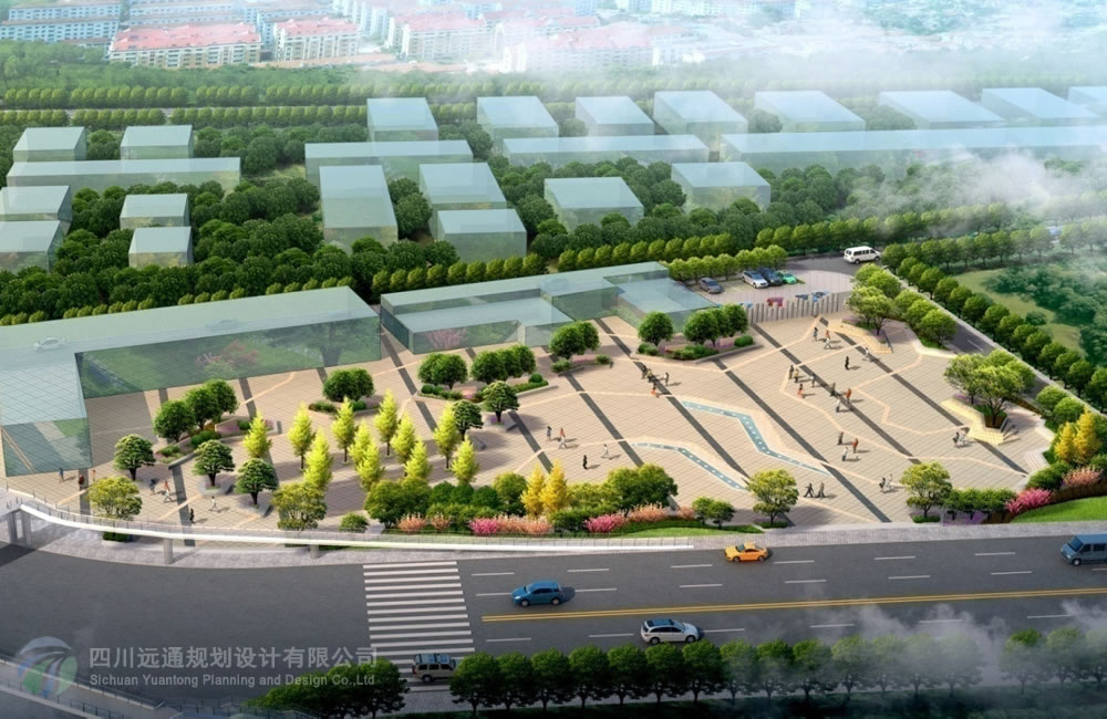 綿三公路紀念碑公共綠地景觀